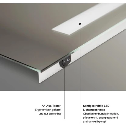 DSK Design LED-Lichtspiegel Silver Time 120 Cm X 60 Cm – Bild 2