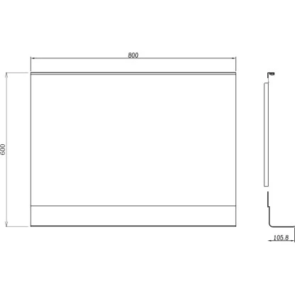 DSK Design LED-Lichtspiegel Black Shelf 80 Cm X 60 Cm â Bild 7