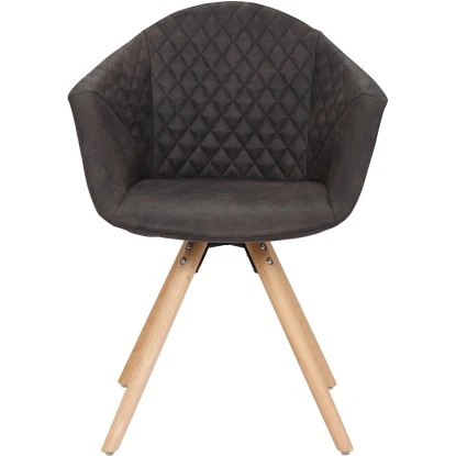 Kayoom Stuhl Chadwick 110 2er-Set Schwarz - Braun 59 Cm X 82 Cm X 55 Cm – Bild 2