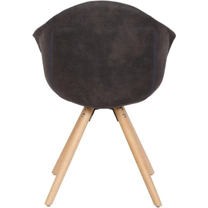 Kayoom Stuhl Chadwick 110 2er-Set Schwarz - Braun 59 Cm X 82 Cm X 55 Cm – Bild 4