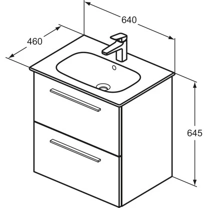 Ideal Standard Waschtisch-Paket I.life A Mit Waschtisch 60 Cm Weiß – Bild 4