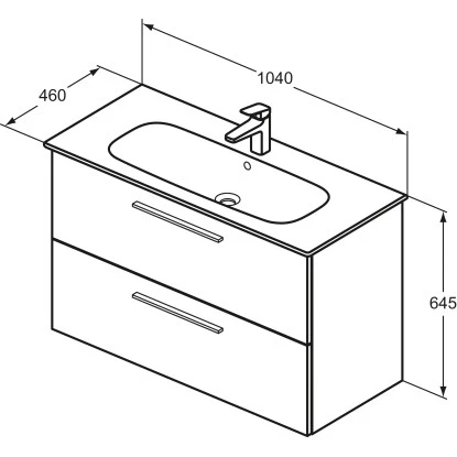 Ideal Standard Waschtisch-Paket I.life A Mit Waschtisch 100 Cm Weiß – Bild 3