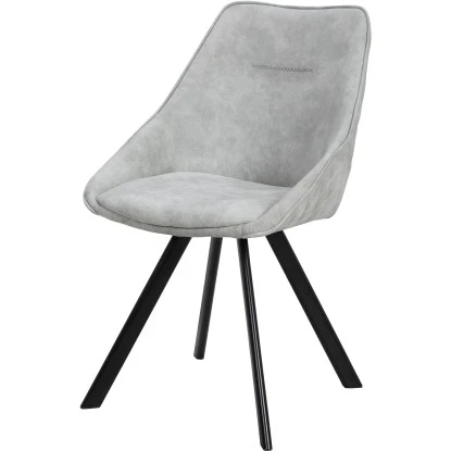 Kayoom Stuhl Cowboy 110 2er-Set Grau 50 Cm X 83 Cm X 61 Cm