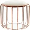 Kayoom Beistelltisch-Hocker Pouf Comfortable Beige-Rosé Ø 50 Cm X 45 Cm