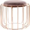 Kayoom Beistelltisch-Hocker Pouf Comfortable Dunkelviolett-Rosé Ø 50 Cm X 45 Cm
