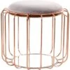 Kayoom Beistelltisch-Hocker Pouf Comfortable Hellviolett-Rosé Ø 50 Cm X 45 Cm