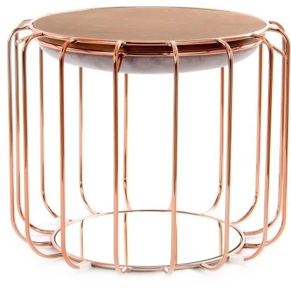 Kayoom Beistelltisch-Hocker Pouf Comfortable Hellviolett-Rosé Ø 50 Cm X 45 Cm – Bild 2