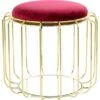 Kayoom Beistelltisch-Hocker Pouf Comfortable Rot-Gold Ø 50 Cm X 45 Cm