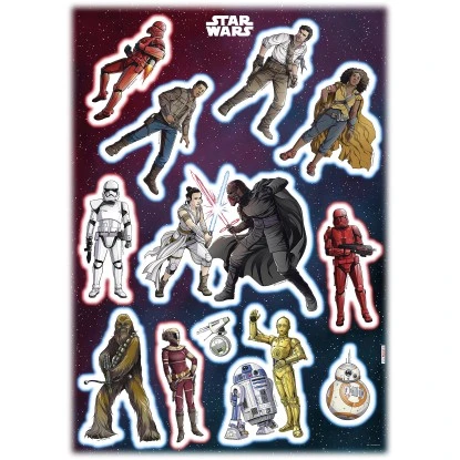 Komar Deko-Sticker Star Wars Heroes Villains 50 Cm X 70 Cm