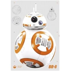 Komar Deko-Sticker Star Wars BB-8 Droid 100 Cm X 70 Cm