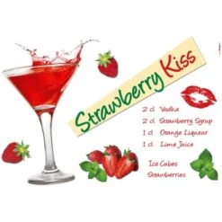 Komar Deko-Sticker Strawberry Kiss 100 Cm X 70 Cm