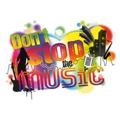 Komar Deko-Sticker Dont Stop The Music 100 Cm X 70 Cm