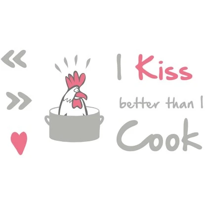 Komar Deko-Sticker I Kiss Better Than 50 Cm X 70 Cm