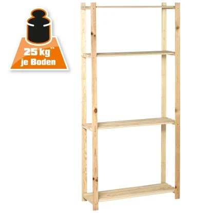 Holz-Schraubregal FSC® 170 Cm X 80 Cm X 30 Cm Natur – Bild 2