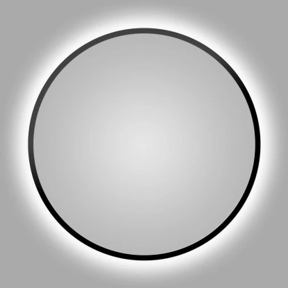 DSK LED-Lichtspiegel Black Ring Ø 50 Cm Schwarz Matt – Bild 3