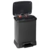 Curver Treteimer Metallics Duo 10 L + 18 L Schwarz