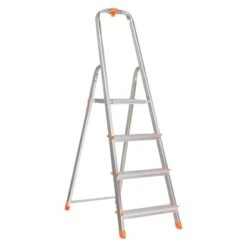 Haushaltsleiter 4-stufig Aluminium