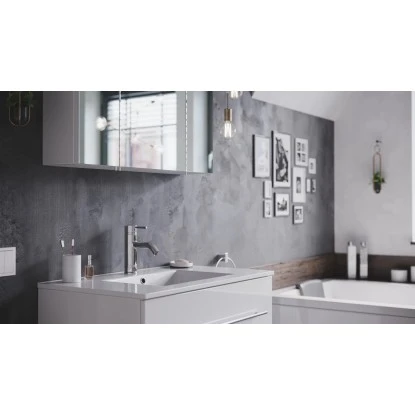 Posseik Badmöbel-Set Homeline 80 Cm Weiß Hochglanz 3-teilig – Bild 6