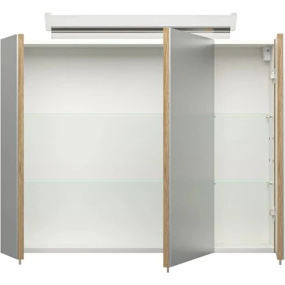 Posseik Badmöbel-Set Homeline 80 Cm Eiche Hell 3-teilig – Bild 5