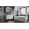 Posseik Badmöbel-Set Homeline 90 Cm Weiß Hochglanz 3-teilig