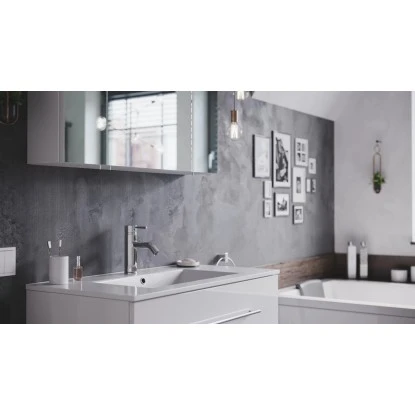 Posseik Badmöbel-Set Homeline 90 Cm Weiß Hochglanz 3-teilig – Bild 6