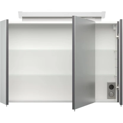 Posseik Badmöbel-Set Homeline 90 Cm Anthrazit Seidenglanz 3-teilig – Bild 5