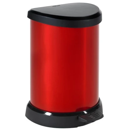 Curver Treteimer Metallics 20 L Rot-Schwarz