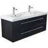 Villeroy & Boch Doppel-Waschplatz 130 Cm Subway 2.0 Anthrazit Seidenglanz
