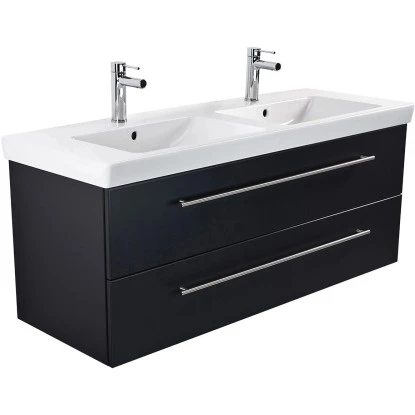 Villeroy & Boch Doppel-Waschplatz 130 Cm Subway 2.0 Anthrazit Seidenglanz
