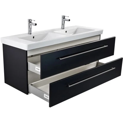 Villeroy & Boch Doppel-Waschplatz 130 Cm Subway 2.0 Anthrazit Seidenglanz – Bild 5