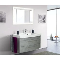 Posseik Badmöbel-Set 100,5 Cm Luna Beton 3-teilig