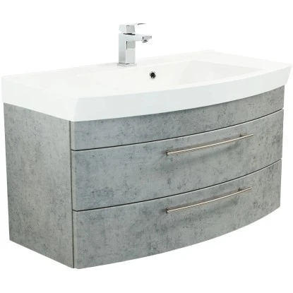 Posseik Waschplatz Luna 100,5 Cm Beton – Bild 2