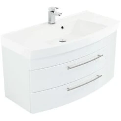 Posseik Waschplatz Luna 100,5 Cm WeiĂ Hochglanz