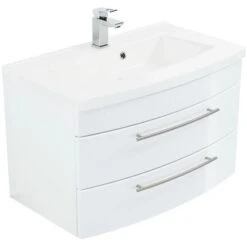 Posseik Waschplatz Luna 82 Cm WeiĂ Hochglanz