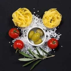 Eurographics Glasbild Cucina IT Pomodori E Spaghetti 20 Cm X 20 Cm