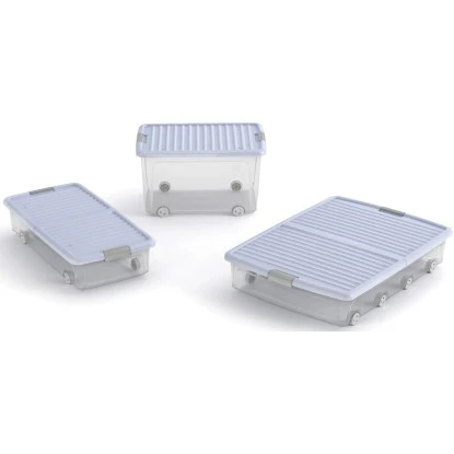 Aufbewahrungsbox W L Flach Mit Butterflydeckel 4 Rollen Blueberry – Bild 3