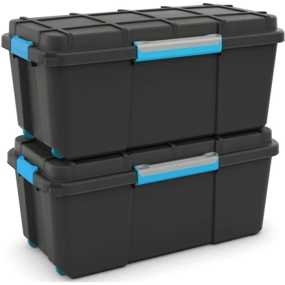 Aufbewahrungsbox Scuba L Mit Silikonring Im Deckel Und 4 Rollen Schwarz – Bild 5