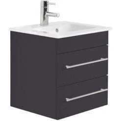 Villeroy & Boch Waschplatz 50 Cm Venticello Anthrazit Seidenglanz