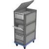 Eurobox-System Tauro Stautower Inkl. Rollwagen U. 3 Boxen 60 X 40 Cm Grau