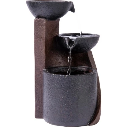 Dobar Zimmerbrunnen Kaskade In Steinoptik Mit Deko-Steinen Und 3 Stufen – Bild 4