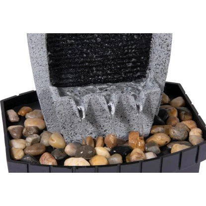 Dobar Design-Zimmerbrunnen In Steinoptik Mit Deko-Steinen, Wasserspiel Und Pumpe – Bild 5