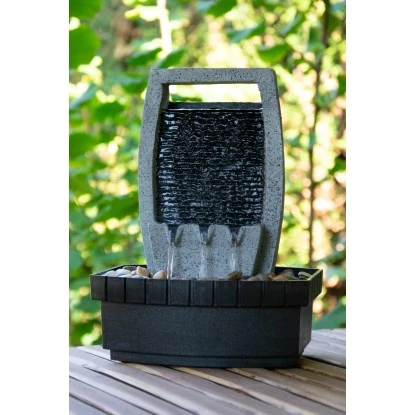 Dobar Design-Zimmerbrunnen In Steinoptik Mit Deko-Steinen, Wasserspiel Und Pumpe – Bild 6