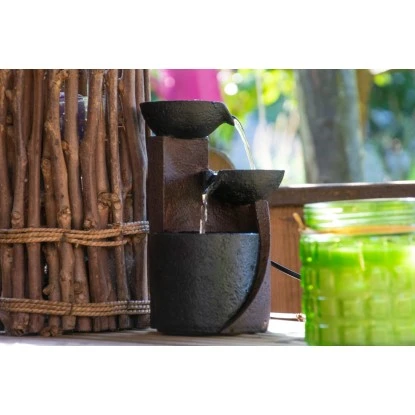 Dobar Zimmerbrunnen Kaskade In Steinoptik Mit Deko-Steinen Und 3 Stufen – Bild 7