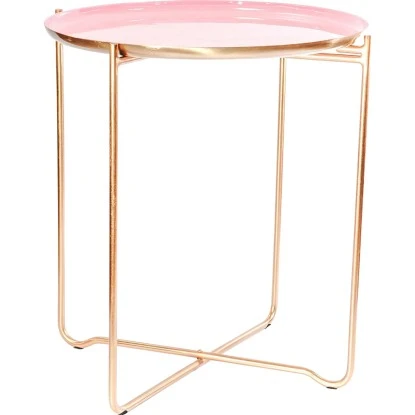 Kayoom Beistelltisch Yvette Rosa-Kupfer 56,5 Cm X 50,5 Cm