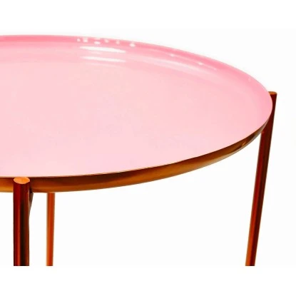 Kayoom Beistelltisch Yvette Rosa-Kupfer 56,5 Cm X 50,5 Cm – Bild 3