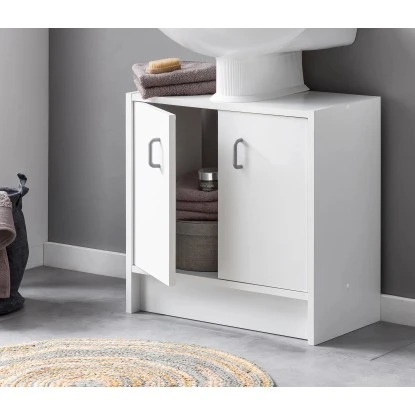 Waschbeckenunterschrank 54 Cm Weiß – Bild 2