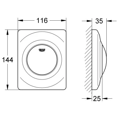 Grohe Surf Betätigungsplatte – Bild 2