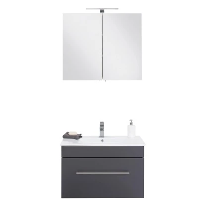 Posseik Badmöbel-Set Viva 75 Cm Anthrazit Seidenglanz 2-teilig – Bild 4