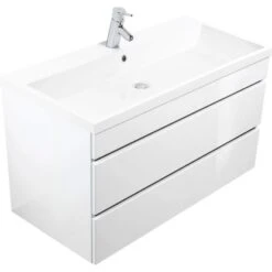 Posseik Waschplatz Amilia 100 Cm Weiß Hochglanz