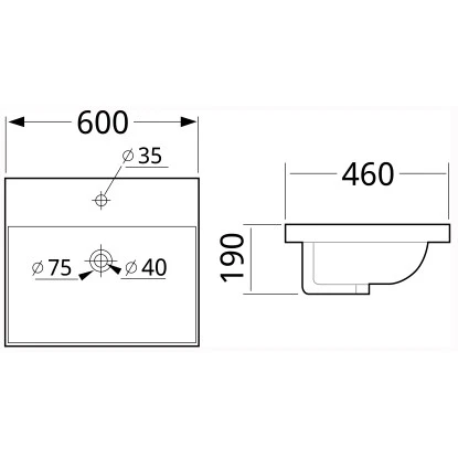 Posseik Waschplatz Amilia 60 Cm Weiß Hochglanz – Bild 6